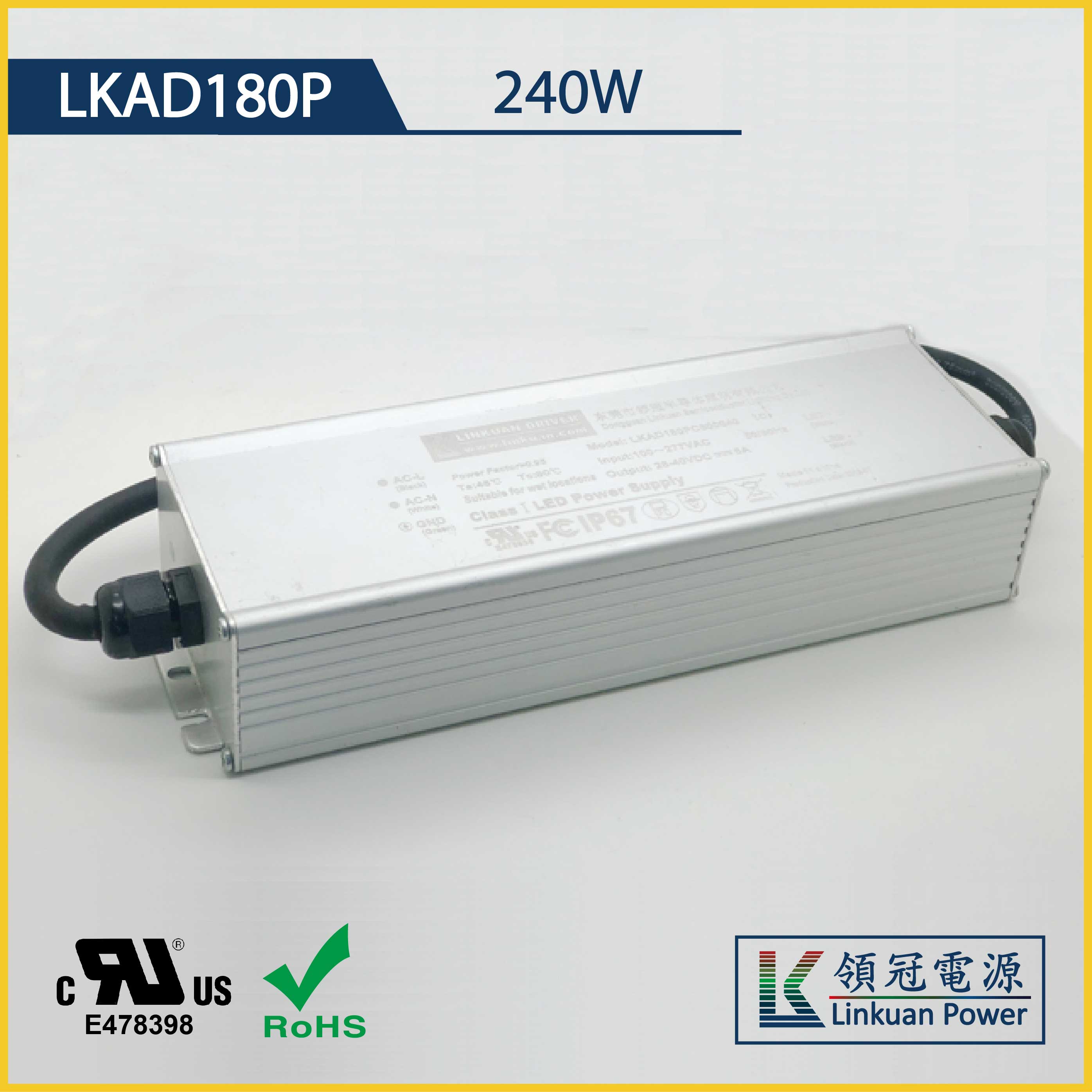 LKAD180P 240W 26-40V 6000mA LED drivers